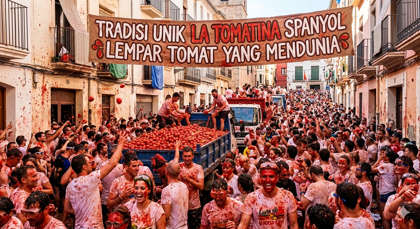 Tradisi Unik La Tomatina Spanyol Lempar Tomat yang Mendunia